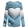 thumbnail image 5 of Jusqu'à -50%! Aqestyerly T-Shirt Imprimé Loose Mode pour Femmes Manches 3/4 Blouse Col Rond Tops Décontractés, 5 of 5