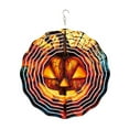 thumbnail image 2 of Halloween Bats and Jack-O-Lantern Rotating Wind Chime for Outdoor Use - Colorful Yard Decor with Moving Pendants for Spooky Ambiance, 2 of 9