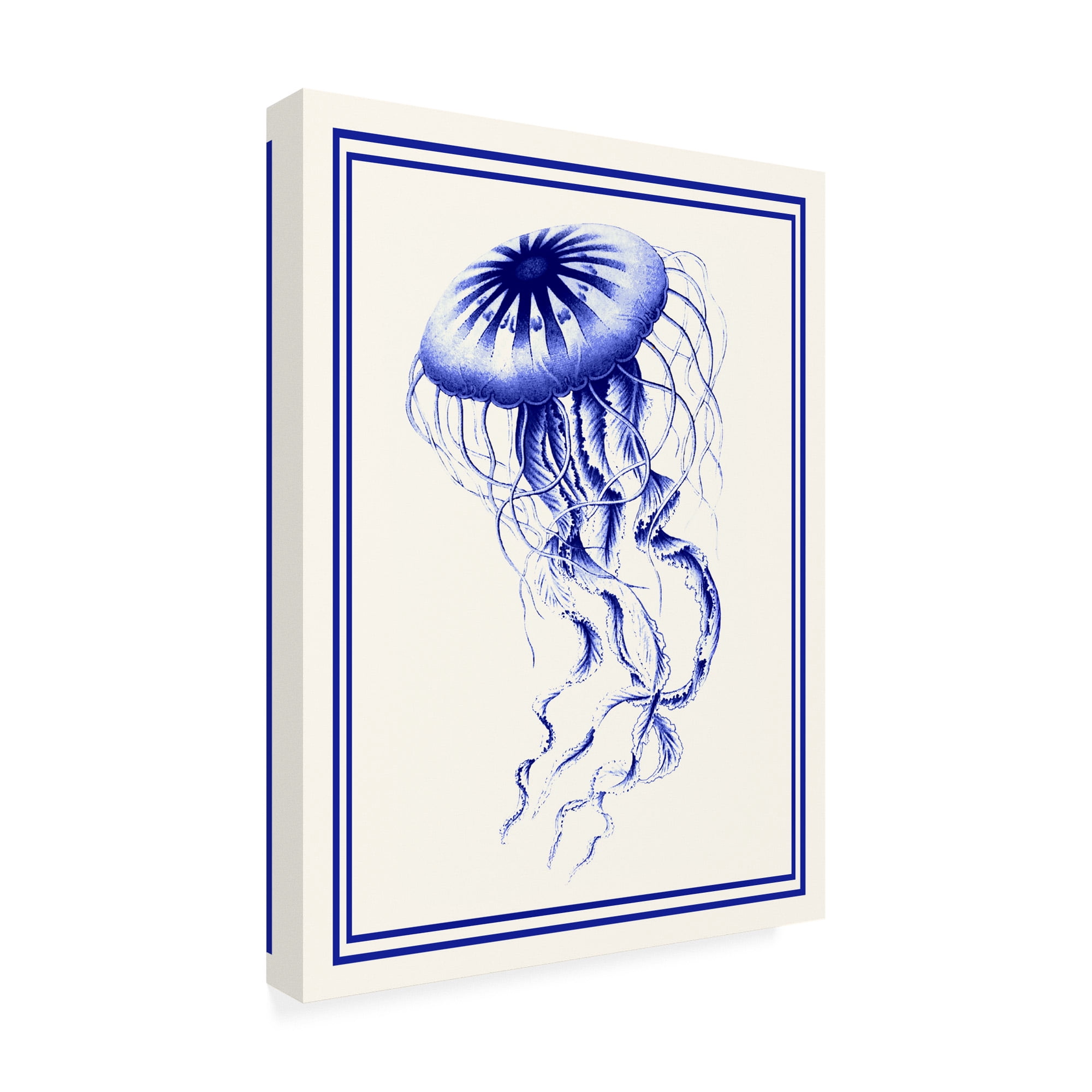 Trademark Fine Art 'Mixed Nautical Blue on Cream c' Canvas Art by Fab Funky