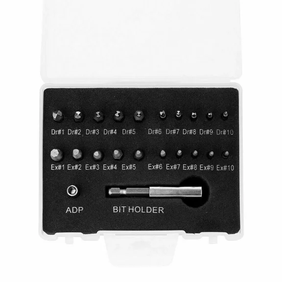 22 Pieces Damaged /Broken Screw Extractor Set, Extractor Hss Bolt--Usa