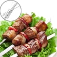 thumbnail image 4 of 10 Pack Kabob Skewers Sticks,Casewin Kabob Skewers, 15" Metal Kebab Skewers Flat Long Stainless Steel Wide Reusable BBQ Barbecue Shish Kabob Sticks Skewers for Grilling Meat Shrimp Chicken Vegetable, 4 of 6