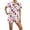 Pink, variant on Weebloom Womens Sleepwear Button Up Pajama Short Sleeve Shorts Soft Loose Fit Notch Collar Home Sleepwear Nightwear Pjs Loungewear Black L