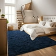 thumbnail image 2 of Homore Cute Fluffy Velvet Carpet Soft Washable Area Rugs for Bedroom/ Living Room Decoration,8'x10',Navy Blue, 2 of 8