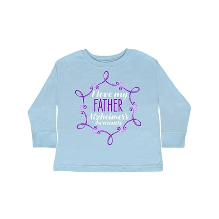 

Inktastic I Love My Father Alzheimer s Awareness with Purple Hearts Gift Toddler Boy or Toddler Girl Long Sleeve T-Shirt