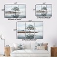thumbnail image 4 of Designart Trees Oversized framed wall art decor, Tree White Framed Wall Art, Muted Tree Reflections on Water , Green Traditional White Framed Wall Art, 32x16 inches White Color Frame, 4 of 5