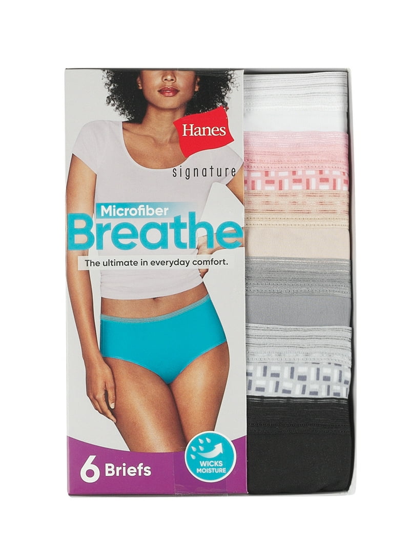 Hanes Women's Signature Breathe Microfiber X-Temp Briefs Underwear Hanes Women's Signature Breathe Microfiber X-Temp Briefs Underwear