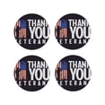 thumbnail image 1 of Vsdgher Veterans Day2 Print Leather Coasters for Drinks, Durable Drink Coasters 4 Set for Tabletop Protection, Luxurious Home Décor and Housewarming Gift-Round Shape, 1 of 6