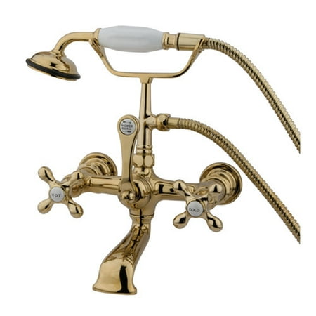 UPC 663370094651 product image for Kingston Brass CC557T2 Wall Mount Clawfoot Tub Filler with Hand Shower | upcitemdb.com
