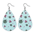 thumbnail image 5 of Pendientes de piel sintética ligeros de 48 colores para mujer, estilo 02-11, 5 of 5