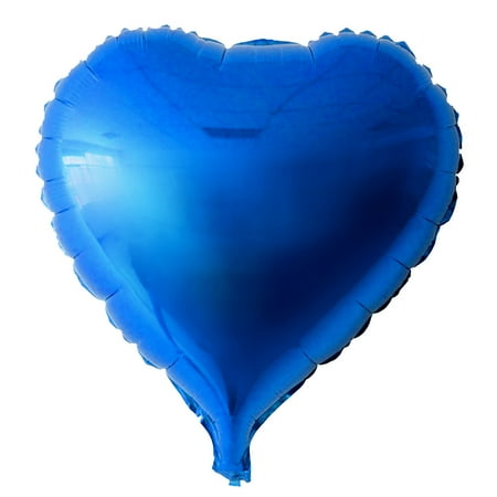 Blue Foil Heart - Unique Bargains Foil Heart Shape Balloon Wedding Birthday Celebration Decor Blue 10