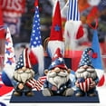 thumbnail image 6 of Lilixerw 4th of July Patriotic Wooden Ornaments,Memorial Day Tree Ornaments Red White Blue Gnome American Flag Wood Farmhouse Independent Day Decor for Small Tree Home Party, 6 of 7