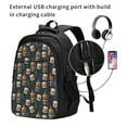 thumbnail image 2 of Fotbe Cigar Mochila con Estampado y Puerto USB para Hombre y Mujer, Mochila Antirrobo, Mochila de Viaje, Mochila Escolar, Mochila Universitaria, 2 of 7