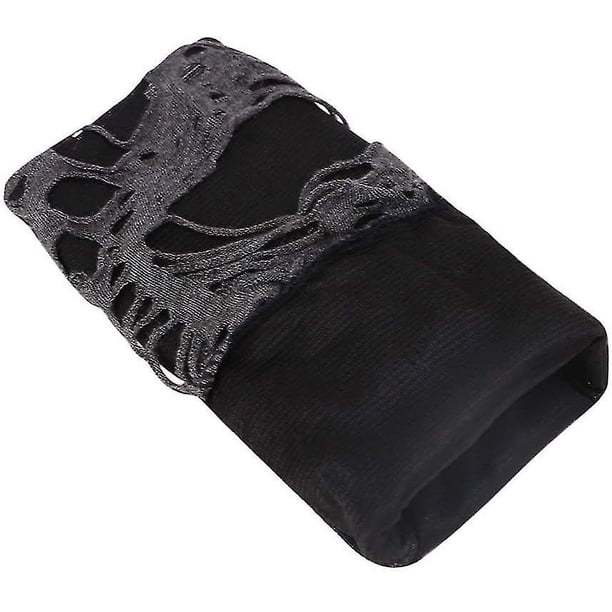 Set Punk: 1 Par Guantes Sin Dedos Plateados + 1 Máscara Encaje Negro – Accesorios Para Cosplay Y Fiestas