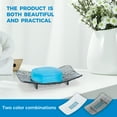 thumbnail image 3 of Plastic Soap Dish, Self Draining Set of 2 Black and White - Soap Holder for Shower, Bathroom and Kitchen - Easy to Clean, Stays Dry (5.94" L x 3.54" W x 0.86" H), 3 of 7
