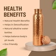 thumbnail image 4 of Copper Water Bottle 1 Ltr | Copper Bottle for Men & Women | 100% Pure Copper | BPA Free & Leak Proof | Easy to Carry | Suitable for Yoga, School & Office (Hammered), 4 of 4