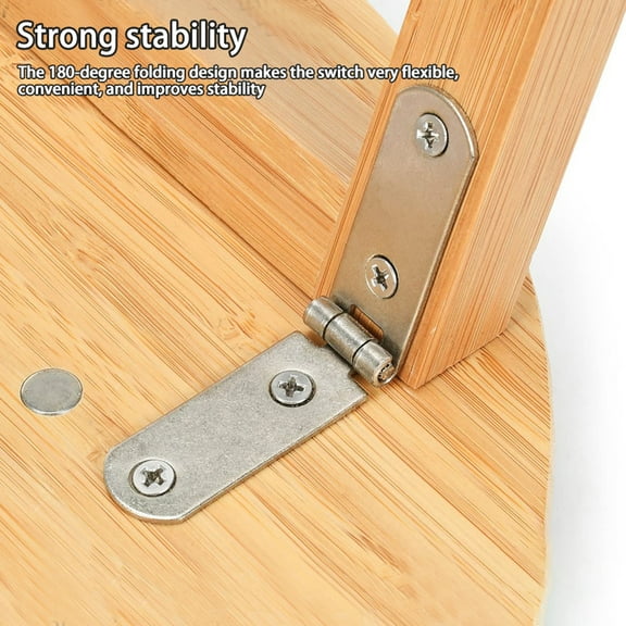Pebbuoy 8Pcs Screw-On Hinges Flap Hinges Rustproof Corrosion Resistant Smooth Cabinet Table Furniture 180-Degree Foldable Hinges
