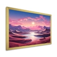 thumbnail image 2 of Designart "Celestial Dreamscape Space Desert Vistas I" Astronomy & Space Framed Wall Art Decor - Modern Pink Space Landscapes Living Room Framed Canvas Art, 2 of 6