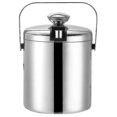 thumbnail image 3 of 1.2l Double Tier Ice Cube Tray Stainless Steel Ice Bucket Ice Bucket With Lidice Bucket Ice Clip Slant Beer Bucket Cup, 3 of 5