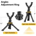 thumbnail image 3 of HAHDAXIA Shooting Rest Tripod Durable Adjustable Height Rifle Shooting Tripod 360 Degree Rotation V Yoke Stand, Portable Aluminum Construction for Target Shooting, Hunting and Outdoor Activit, 3 of 6