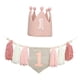 thumbnail image 1 of Banner de silla alta para 1.er cumpleaños, accesorios para fotomatón, decoración para 1.er cumpleaños de niños rosa, 1 of 9
