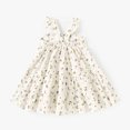 thumbnail image 4 of Fesfesfes Toddler Summer Dresses Vacation Dress for Girls Retro Baby Print Sleeveless Round Neck Sundress for Comfortable and Versatile Outfits(White,4 Years), 4 of 4