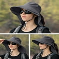 thumbnail image 6 of Waterproof Hat for Hiking UPF 50 UV Sun Protection Wide Brim Women's Flap（Black）, 6 of 6