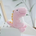 thumbnail image 4 of Cartoon Dinosaur Pendant Plush Stuffed Animal Keychain Elastic Soft Portable Schoolbag Shoulder Bag Decoration Pendant Toddler Playset Pendant Doll Keyring, 4 of 7