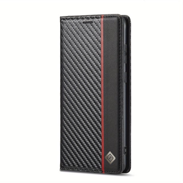 Premium Carbon Fiber Faux Leather Flip Wallet Phone Case - Shockproof Protection for Samsung Galaxy S20/S21/S22/S23 Ultra, S20 FE, Note 20 Ultra, A52/A53/A54/A13/A04S/A14/A