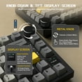 thumbnail image 6 of AK820 PRO Mechanical Keyboard with TFT Smart Display&Knob,2.4G Wireless/BT5.1/USB-C Wired,75% ANSI Layout,5 Sound Absorbing Foams,Hot-Swap Linear Switch,RGB Backlit,for PC,MAC (Grey), 6 of 10
