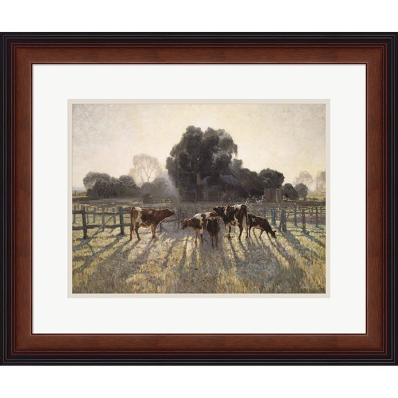 Great Art Now Grazing Cows by Stellar Design Studio, Framed Wall Art, 24.5W x 20.5H