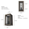 thumbnail image 6 of Hunter - Chevron 1-light Rustic Iron, Small Sconce Light, Dimmable, Casual Style, for Bedrooms, Kitchens, Dining, Living Rooms - 19971, 6 of 7