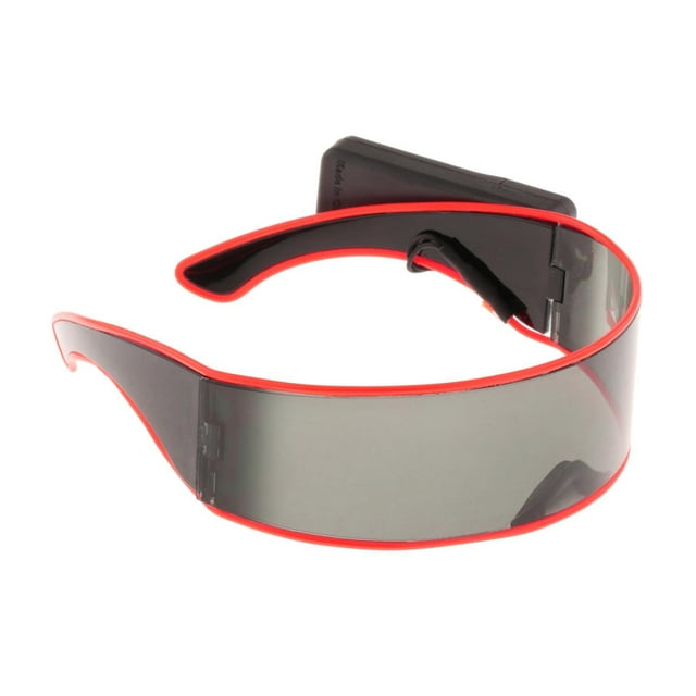 Gafas de sol luminosas LED, gafas con visera electrónica, estilo , Punk, para Cosplay, Halloween, bares, clubes, regalos para rojo Jinwen Gafas de sol luminosas
