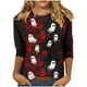 thumbnail image 2 of Ailaofu 3/4 Length Sleeve Women Tops Crew Neck Blouses Dressy Casual Summer T Shirts Loose Fit Business Work Clothes, 2 of 4