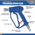 thumbnail image 2 of Pistola hidrolavadora corta Essential Washer con conexión giratoria de acero inoxidable | Compatible con cañón de espuma | Agua a alta presión de 4000 PSI, 2 of 5