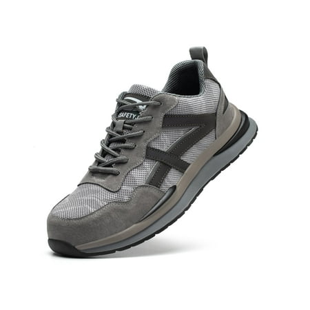 Tanleewa Mens Work Shoes Steel Toe Safety Shoes Comfortable Lightweight Sneakers Shoe Size 8.5
