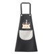 thumbnail image 2 of Bewildely Delantal Dido ajustable PVC sin mangas delantal correa cocina babero accesorio de cocina Herramientas y accesorios para hornear Normales Schwarz und Grau, 2 of 6