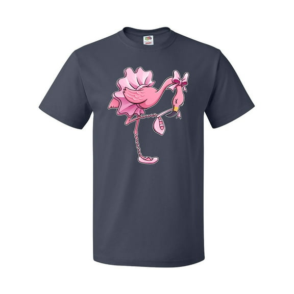 Inktastic Flamingo Ballerina in tutu and ballet toe shoes T-Shirt