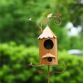 thumbnail image 3 of Metal Bird House With Poles Outdoor Metal Bird House Stake Bird House For Patio Backyard Patio Outdoor Garden Decoration, 3 of 5