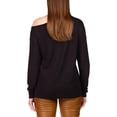 thumbnail image 2 of Sanctuary Womens Full Time Lover Knit Cold Shoulder Pullover Top, 2 of 2