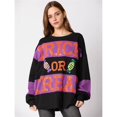 thumbnail image 4 of Sudaderas para Mujer con Lentejuelas, Bloques de Color, Cuello Redondo, Larga, Brillantes, Lindas Sudaderas. Negro XXL, 4 of 7