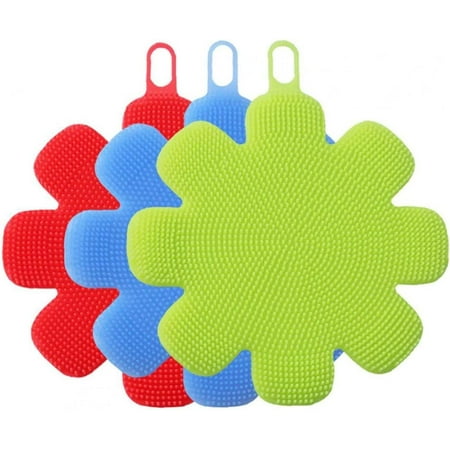 

Dishwasher Flower Cleaning Brush Household Kitchen Dishwashing Tools Brush Cleaning Scrubbing (Red Blue Green) (3pcs)
