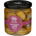 thumbnail image 3 of Pack of 6, Divina Red Pepper Stuffed Olives, 7.8 oz, 3 of 6