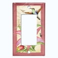thumbnail image 5 of Metal Light Switch Plate Cover Antique Floral Hummingbird Home Sketch Red FLW102, 5 of 13