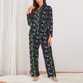 thumbnail image 2 of Haiem Snails 1 Pattern Women’s Long-sleeve Sleepwear,Sleepwear Set,2-piece Loungewear Set,Soft PJs Comfy Nightwear with Pockets-X-Large, 2 of 7