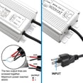 thumbnail image 3 of - Fuente de alimentación LED de 24 V 400 W, IP67 iermeable iermeable al aire última intervensión, transformador de corriente alterna 90-140 V a CC 24 V, convertidor adaptador para luz, 3 of 5