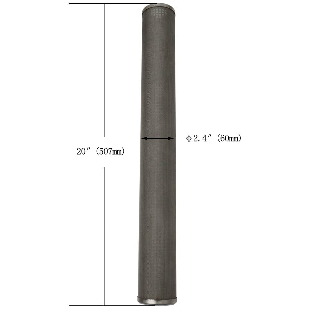 EQCOTWEA 20" Front Filter Water Purification for Whole House 304 Stainless Steel 15000L/h