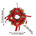 thumbnail image 2 of POINTERTECK Christmas Advent Wreath Decoration Candles Holder Christmas Centerpiece Table Decorations Pine Cone Ribbon Candlestick, 2 of 5