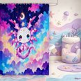 thumbnail image 2 of Manfei 3D Print Amphibian Axolotl Shower Curtain 72Wx72L,Cute Salamander Pattern Bathroom Curtain, 2 of 5