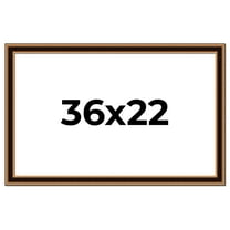 36x22 Frame Gold Brown Plein Air Vintage Solid Wood Picture Frame | 1.75 Inches Moulding Width |