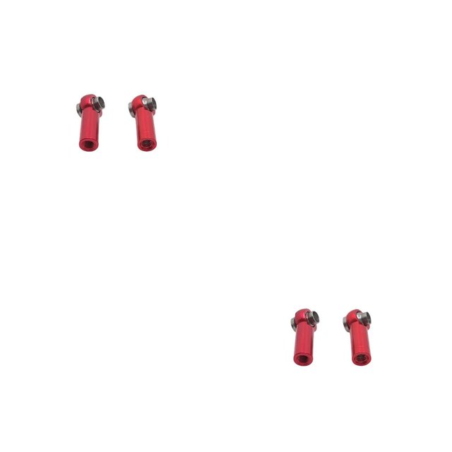 Vogacara 2 piezas de componente de extremo de barra de acoplamiento RC coche positivo soporte de cabeza de bola de rosca inversa accesorio de Rojo 2piezas Vogacara CBP327425